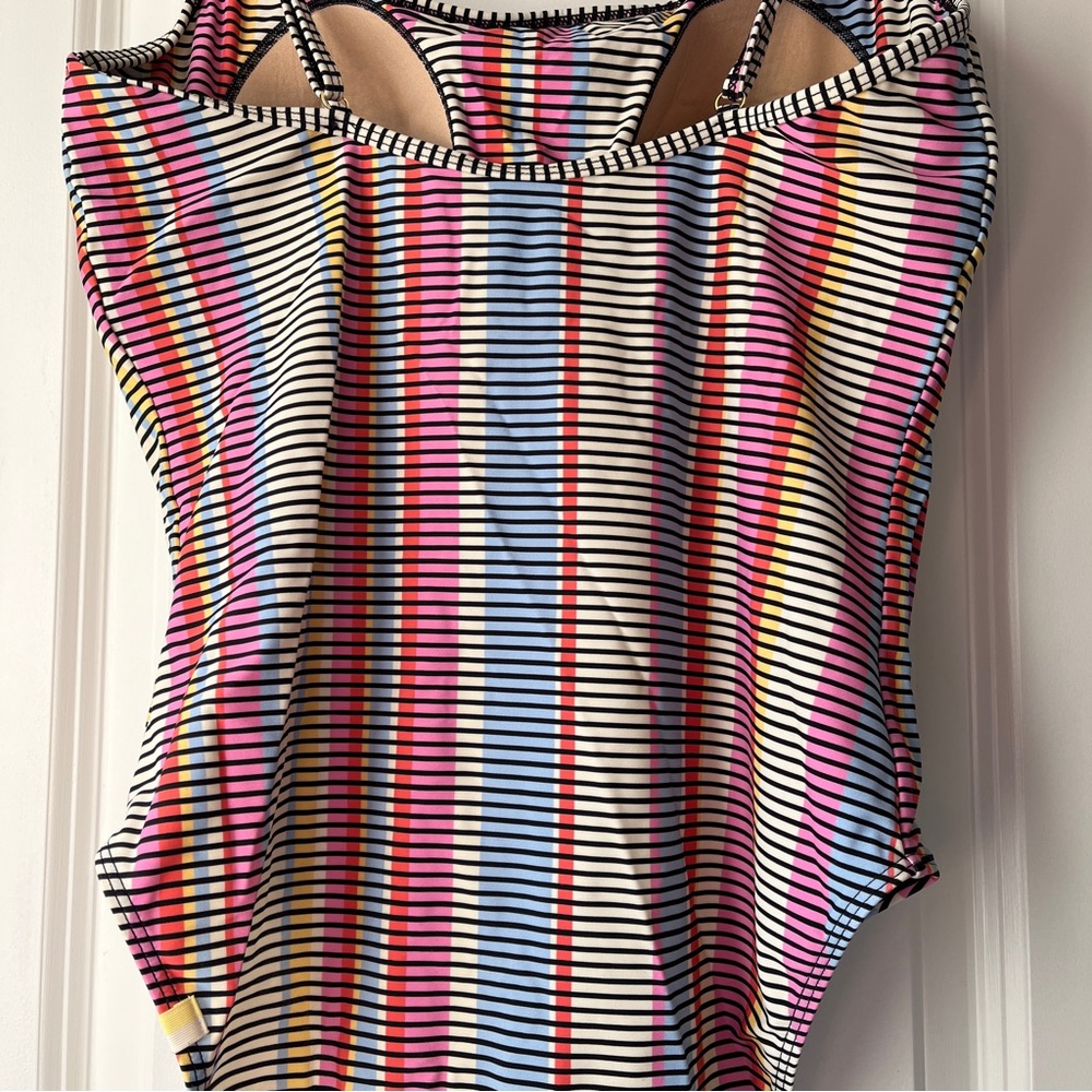 summersalt Striped One-Piece Swimsuit in Red, Blue, Yellow, Pink, Black, White - Picture 9 of 16